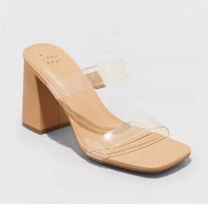 Women's Deanna Mule Heels Clear sandals- A New
Day T™ 8.5